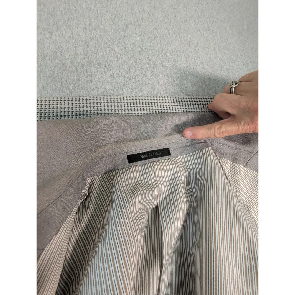 Chaps Ralph Lauren Blazer Suit Coat Mens Sz 42 Lt Gray 6 Pockets 2 Button Front